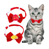 Vòng Cổ Tết Cho Chó Mèo Nơ Nhung Đỏ 16-32cm - Paddy Pet Shop